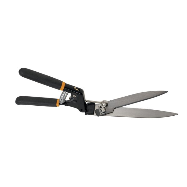 Fiskars Grass Shears, 5-Inch Serrated Blade Grass Cutter and Garden Shears with Power-Lever Technology Offers 2x Cutting Power