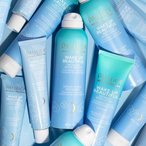 Pacifica Beauty Wake Up Beautiful Body Lotion and Body Serum Set, Bath and Body, Skincare, Renew Elasticity, Lightweight Body Moisturizer, For Dry and All Skin Types, Vegan, 5 fl oz Each (Set of 2)