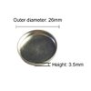 50 Pieces Empty Round Metal Tin Palette Pans Round Metal Pans Cosmetic Eyeshadow Pans for Eyeshadow Palette for Magnetic Makeup Palette, 26mm Diameter 3.5mm Height