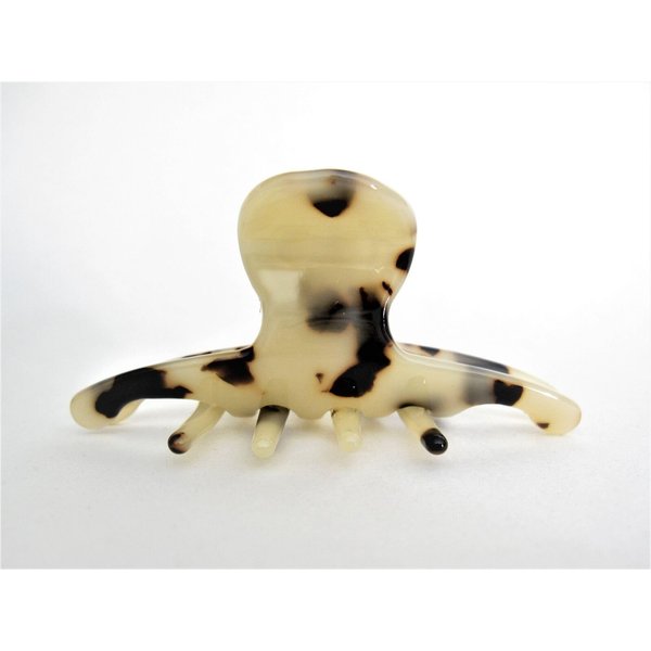 Generic Medium/small brown black beige marbled hair claw clip for fine, thin hair, 1 Count (Pack of 1)