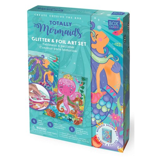 BOX CANDIY Totally Mermaids Glitter and Foil Art Set in Keepsake Box to Make and Display