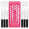 YouFuyi 50 Lip Balm Container Kit with Filling Tray and Spatula, Round Tube Refillable Empty Tube 3 Colors, 0.15 oz, BPA Free, for DIY Homemade Lipstick Lipstick (50 black kits,)