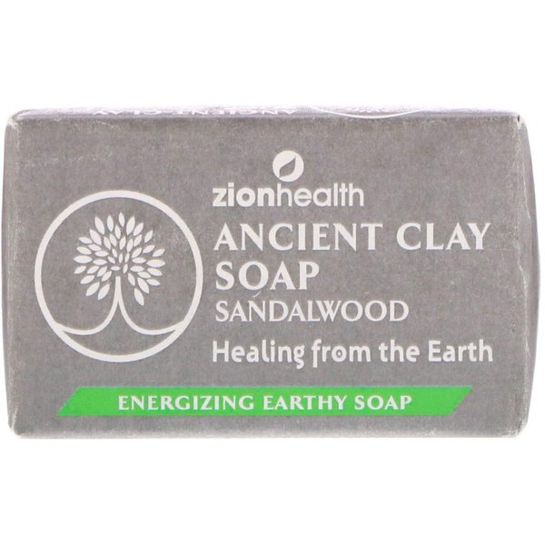 Ancient Clay Soap Sandalwood Zion Health 6 oz Bar Soap
