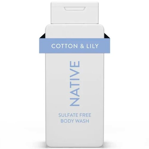 Native Body Wash- Cotton & Lily - Liquid Soap - Clean, Naturally Sourced Ingredients - 18 Fl Oz - 532 Ml - Pack Of 01