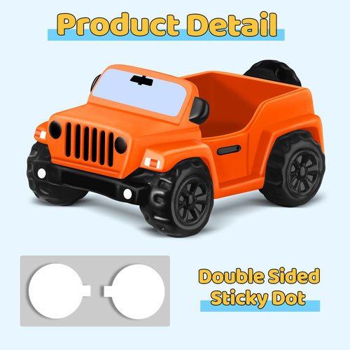 Jeep for Rubber Ducks, 3.5 Inch Jeep Toy Match Most 2 in Rubber Ducks, Jeep Toy for Jeep Dashboard Decorations Accessory Jeep Duck Collection Valentines Birthday Gifts (Orange)
