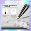 Eyebrow Pen - Eyebrow Pencil, Brow Pencil 2-in-1 Dual-Ended Microblading Eyebrow Pen with Micro-Fork-Tip and Precise Brush-Tip Create Natural Hair-Like Brows, Last All-Day, Dark Brown