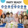 Exquisite 7 Inch. Dessert Plates Dark Blue Plastic Plates Disposable, 100 Count Dark Blue Plate Set, Disposable Plates For Party, Plastic Plates For Party, Great Party Supplies & Plastic Party Plates