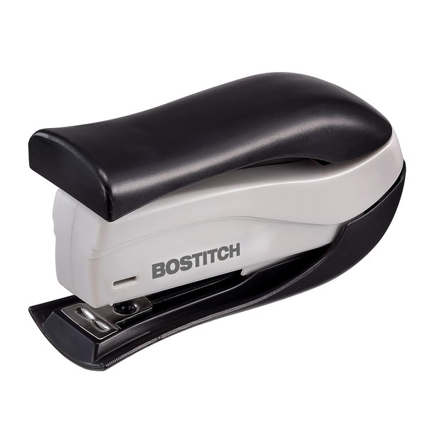 Bostitch inSHAPE 15 Reduced Effort Compact Stapler, 15 Sheets, Black/Gray (1455)