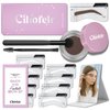 Cilrofelr Eyebrow Stamp Stencil Kit, Eyebrow Stamp and Shaping Kit, Brow Trio Eyebrow Pomade Kit, One Step Brow Stamp Kit with 10 Brow Stencils, Waterproof, Long-Lasting Eyebrow Makeup, Medium Brown