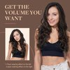 GOO GOO Clip in Hair Extensions Real Human Hair, 16inch 120g 7Pcs, 2 Dark Brown, Remy Human Hair Extensions Clip ins for Women, Natural Human Hair