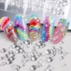 3D Mixed Sizes Clear Bubble Beads Nail Charms Jewelry, Transparent Semi-Circular Dewdrop Water Droplets Glass Bubble Balls Flatback Rhinestones Crystal Gems for Nails Supplies DIY Crafts Decorations