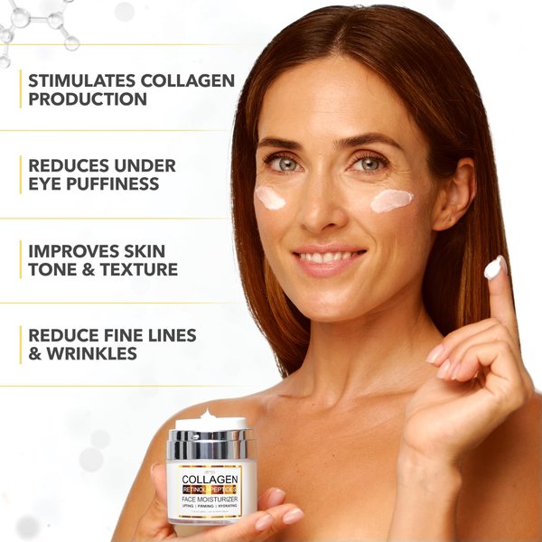 Collagen Cream - Face Moisturizer - Anti Aging Face Cream - Wrinkle Cream for Women and Men with Retinol, Peptides and Hyaluronic Acid - Day and Night - Best Facial Moisturizer