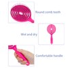 Wet Hair Detangling Brush, Salon Round Head Straightenning Detangler Brush Comb For All Hair Types - For Women, Men, Wet And Dry Hair(rose Red)