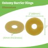 Elastic Moldable Ostomy Barrier Rings- Outer Diameter 2" (48mm) 4mm Thickness -Ostomy Supplies Non-Leaking Seal for Stoma, Sting-Free Hydrocolloid Skin Barrier Extender Ring for Colostomy Bags, 10PCS
