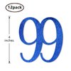 Blue Glitter 99th Birthday Centerpiece Sticks, 12-Pack Number 99 Table Topper Anniversary Party Decorations