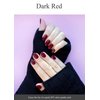 AutyaMee Semi Cured Gel Nail Strips (Dark Red)-20 PCS Wine Red Gel Nail Stickers Kit | Works With UV Light | Gel Nail Wraps, Salon Quality & Easy To Use