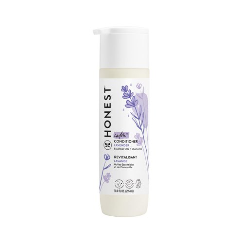 The Honest Company Silicone-Free Conditioner | Gentle for Baby | Naturally Derived, Tear-free, Hypoallergenic | Lavender Calm, 10 fl oz