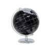 Exerz World Globe Black Dia 5.5-inch - Mini Educational Globe of Earth - Metal Base - Metallic Black