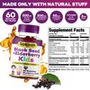 Sakoon nutrition Elderberry & Black Seed Oil Gummies for Kids, Immune Support Gummies, with Vitamin C and Zinc, Delicious Berry Flavor, 60 Gummies