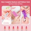 Nail Files and Buffers, MORGLES Nail Care Kit for Natural and Acrylic Nails, 6pcs 100/180 Grit Nail File 6pcs Rectangular Nail Buffer Blocks 2pcs Brush