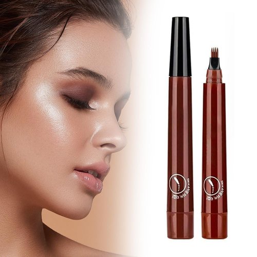 Generic Magic Eyebrow Pencil, 2024 New 3D Waterproof Microblading Eyebrow Pencil Contouring Pen, 4 Tipped Precise Brow Pen, Fine Stroke Microblading Eyebrow Pencil Natural Makeup,(Red-Brown#5)