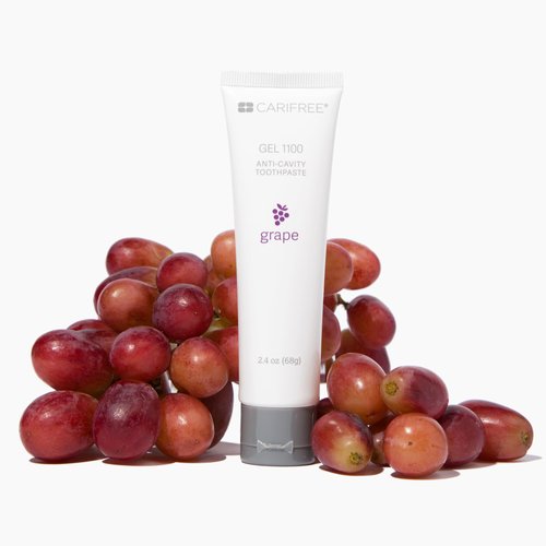 CariFree Gel 1100 (Grape) Anti-Cavity Fluoride Toothpaste with Nano Hydroxyapatite, Grape Flavored, Cavity Prevention & Enamel Protection, Dentist Recommended, Great for Kids & Adults
