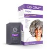 Go Gray Treatment System (Treat), Purple Toning Masque, 4 Packets, Purple Hair Mask Brightens, Tones, & Hydrates Gray and Silver Hair