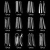 BOMOQING Dual Forms for Poly Nail Gel, 144PCS Dual Nail Forms Molds, Acrylic Full Cover False Nail Tips, 12 Styles 12 Sizes Scale for Manicure Extension