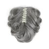 Wiginway Hair Ponytail Hair Piece for Women Ponytail, Clip in/on Hair Pieces, Curly Wavy Hair Extensions, Silver Grey