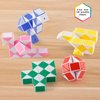 Ganowo 30 Pack Party favor, Medium Fidget Snake Cube Twist Puzzle Toys for Kids Teens Stocking Stuffers Bulk Birthday Party Supplies Goodie Bags Fillers, Random Colors