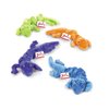 MPP Dog Toy 4 Packs Fun Play Soft Plush Squeaker Cuddly Berber Value Priced Gifts (4 Pack of Embroidered Heart Bones)