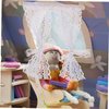 Kisangel 3pcs Dollhouse Curtains Toy Lace Wood