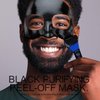 SHILLS Charcoal Mask for Men, Purifying Peel Off Mask, Face Mask Peel Off, Face Mask Deep Clean Pore, Blackhead Remover, 1 Bottle (1.69 fl. oz) and a Brush Set