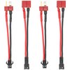 2Pairs Vgoohobby SM-2P Plug to Deans T Plug Adapter Male Female Connector with 18AWG 8CM Silicone Wire for RC Car Drone Boat Lipo Li-ion Battery
