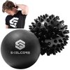 Skelcore 2-Piece Therapy Massage Ball Set - Lacrosse & Trigger Point Balls for Back Pain Relief, Foot Massager, Physical Therapy, Plantar Fasciitis, Deep Tissue Myofascial Release, Exercise & Yoga