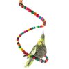 FONDOTIN Wood Beads Bird Toy Sand Bath for Hamsters Parakeet Toy Stand Parakeet Bird Cage Accessories Parrot Play Toys Toy for Parrot Cockatiel Toys The Bird Bite Wooden Beads