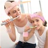 Atoden Cat Ears Spa Headband Wristband Set Animal Skincare Headband Funny Makeup Headband for Washing Face Fluffy Elastic Face Wash Hair Band for Women Girls Cute Trendy Stuff (Pink)