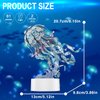 Piececool 3D Puzzles for Adults, Jellyfish Night Light with USB Plug, Ocean Animals 3D Metal Model Building Kits, DIY Assembling Arts and Crafts