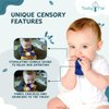 Tasty Tie Teething Tie, 3-in-1 Clip-on Baby Tie Crinkle Toy & Silicone Teether for 3-6-9-12-18 Month Babies | GOTS Certified Organic Cotton | Unique Baby Boy Gift or Stocking Stuffer, Polka Dot Style