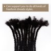 FAMILOCS 100％ Human Hair Textured Locs 6 Inch 0.6cm Width 20 Strands Full Hand-made Dreadlock Extensions for Women/Men Can Be Dyed and Bleached, with Crochet Hook and Comb