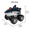 DINOBROS Shark Toys Pull Back Cars for Boys and Toddlers 4 Pack Ocean Sea Animal Truck Toy Dolphin Hammerhead Shark Killer Whale Playset Gift for 3 Years Old and Up