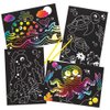 Baker Ross FE310 Sealife Scratch Art Pictures - Pack of 8, Engraving Art for Children, Creative Activities for Kids, Art Set for Creative Minds