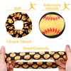 20 Pieces Sport Hair Scrunchies Sports Scrunchy Hair Ties Elastic Silk Satin Scrunchies Hairband Scrunchy Ponytail Holder for Women Girls Player Team Hair Accessories, Black, White (Softball)
