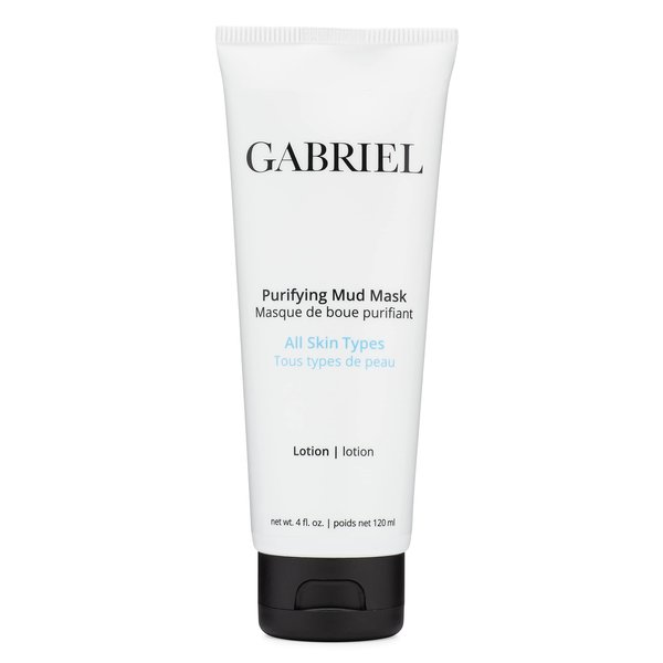 Gabriel Purifying Mud Mask, Natural, Paraben Free, Vegan, Cruelty-free, Non GMO, mineral-rich clay mask that cleanses and purifies the skin, 4oz.