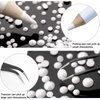 AUREHEN 10000PCs 2-6MM White Resin Flat Back Rhinestones, Round Non Hotfix Resin Rhinestones Nail Gems Stones with Tweezer & Picker Pen for Tumblers Nail Art & DIY Decoration