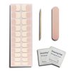 Semi Cured Gel Nail Strips Fench Nail Tips UV Nails Gel Nail Stickers 22 Pieces Clear Pink French Nail Polish Strips Works with UV Nail Lamp Easy Application & Removal