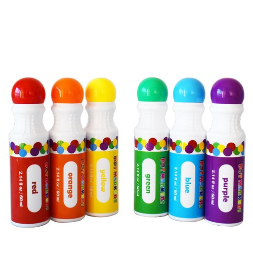 Yuanhe Dot Markers Bingo Daubers - 6 Colors Washable Paint Dotters for Toddlers and Kids Art Supply
