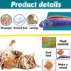 Andiker Catnip Toy for Cats, Cute Realistic Cat Fish Toy with Catnip and Crinkle Paper Soft Bite-Resistant Interactive Cat Toy for Indoor Cats Kittens Biting Chewing Reducing Boredom (Square)