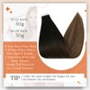 Full Shine Black And Blonde Tape in Hair Extensions Human Hair 14 Inch Tape in Extensions Black To Brown Mixed Blonde Glue Human Hair Extensions Pu Seamless Skin Weft Tape Extensions 50 Gram 20 Pcs