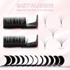 ABONNIE Easy fan lash extensions, Rapid Blooming Volume lash extensions, CC Curl cashmere Fan lash extensions, 0.10 Thickness 8-15mm Mixed Length Self Fanning Volume Lashes extension (CC-0.10,8-15mm)